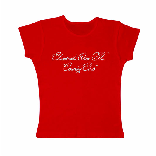 Chemtrails over the country club tight fit baby tee