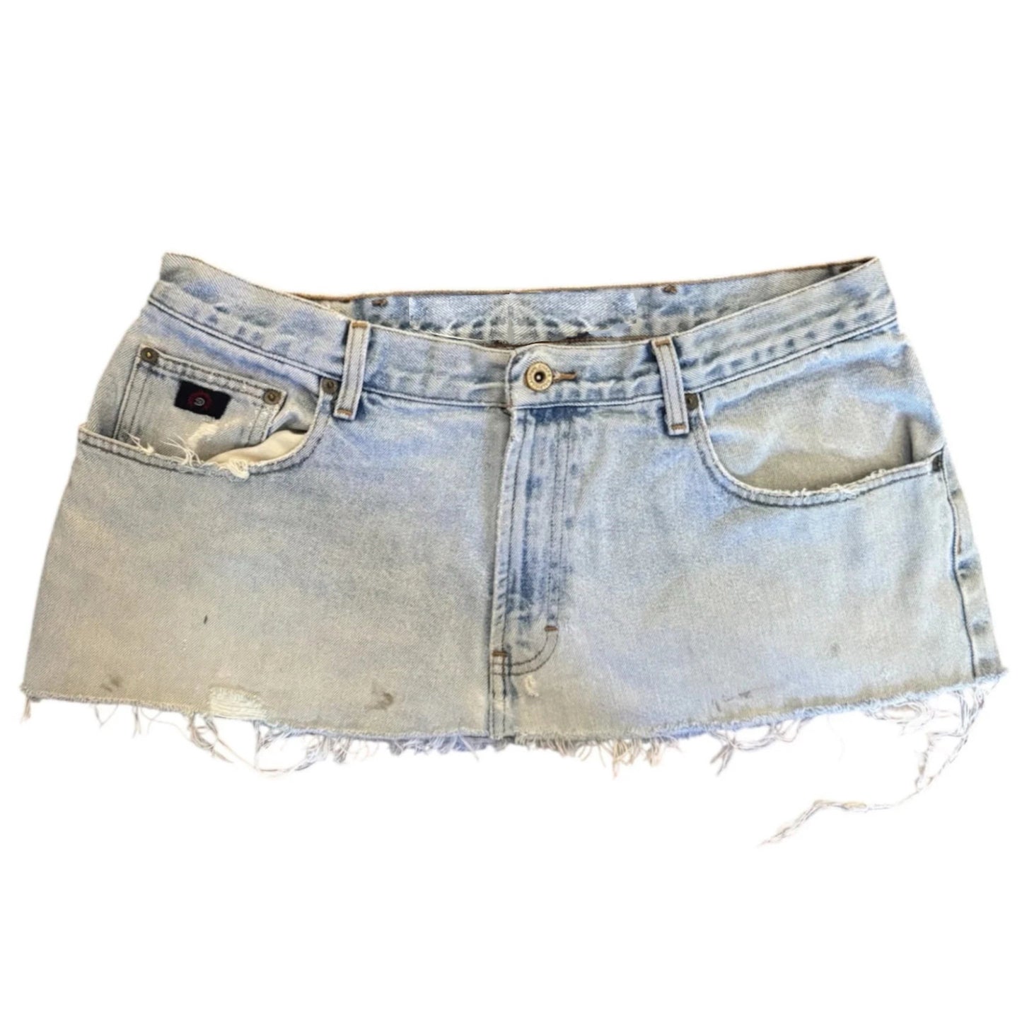 Spliced ‘19’ Jersey-Style Denim Mini Skirt | Reigned