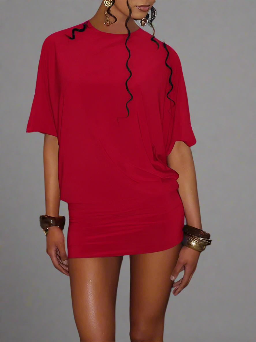 Backless Batwing Mini Dress | Reigned