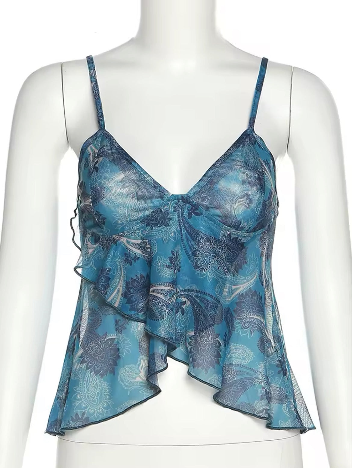 Wave Fairytale Style Mesh Tank Top