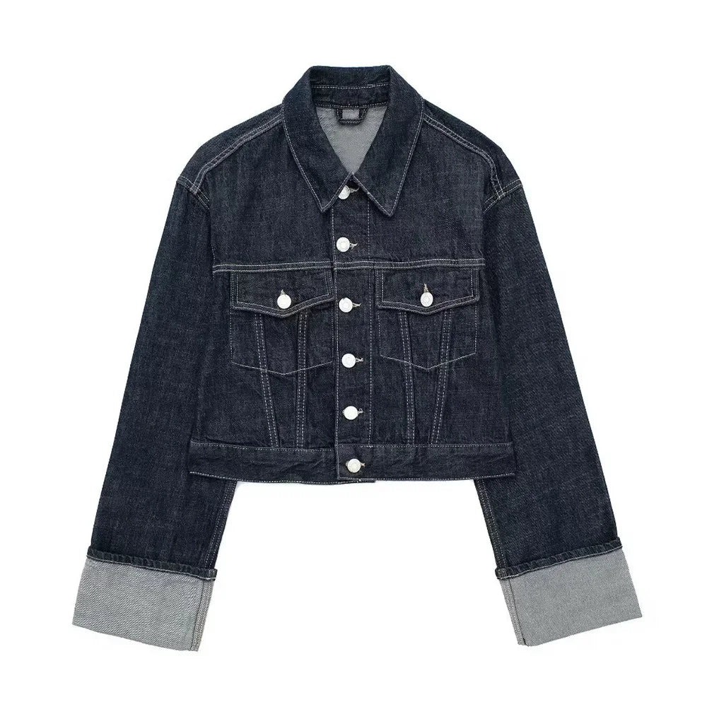 Dark Rustic Style Denim Jacket