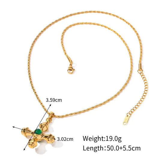 vintage Chunky cross necklace