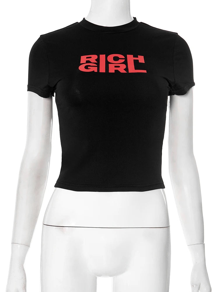 “Rich Girl” Tight Fit Baby Tee | Reigned