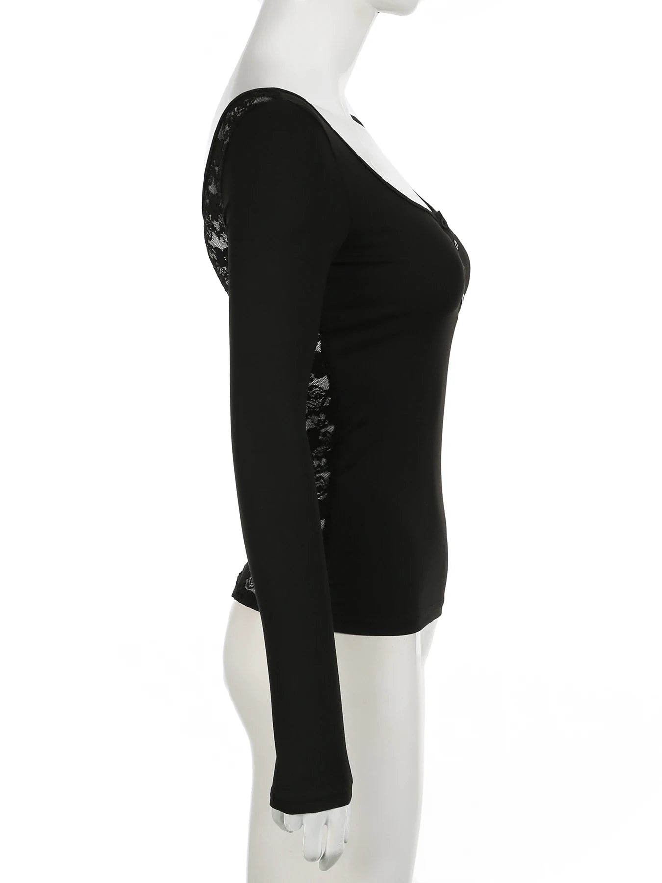 Lace back long sleeve top