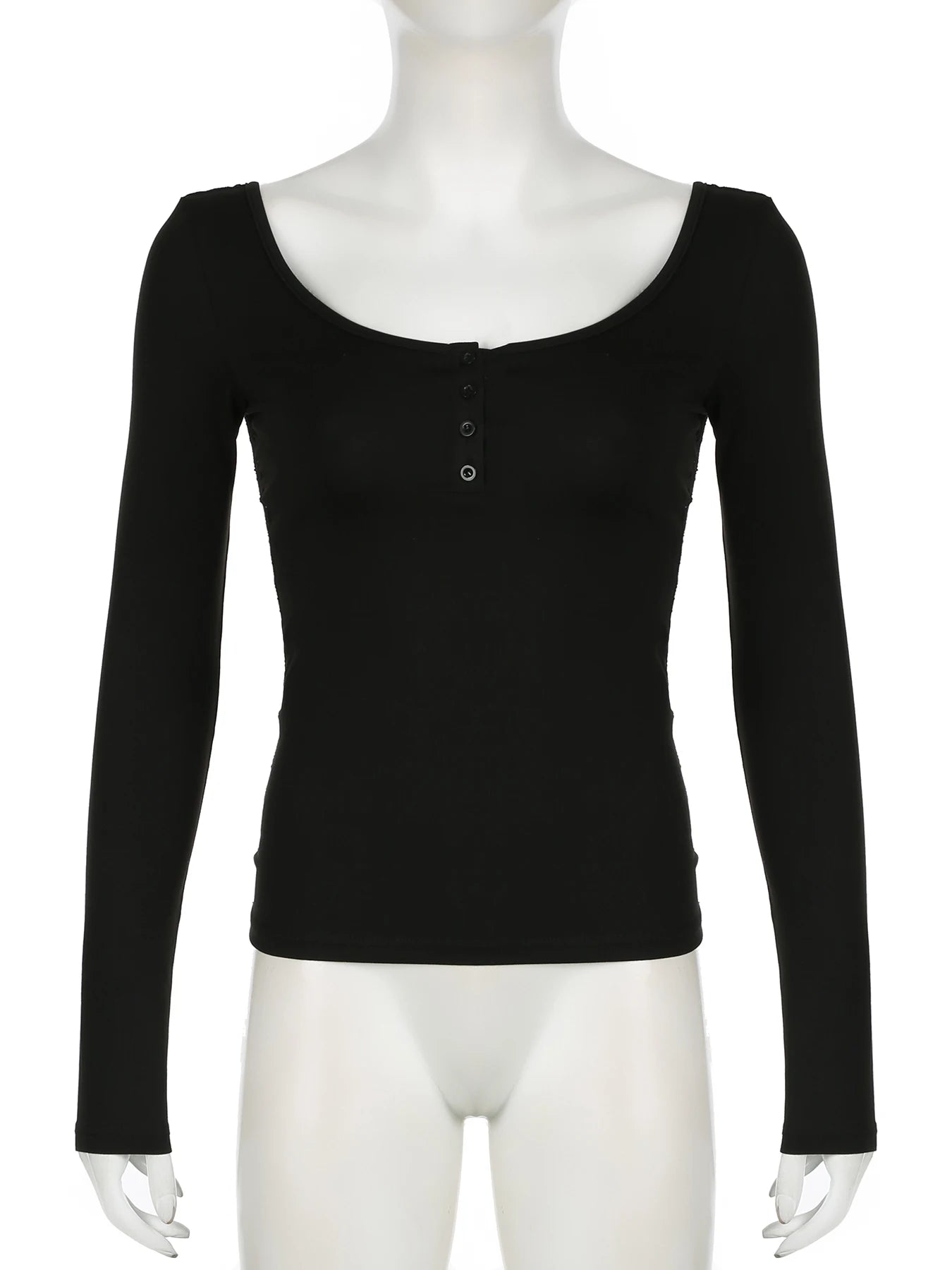 Lace back long sleeve top