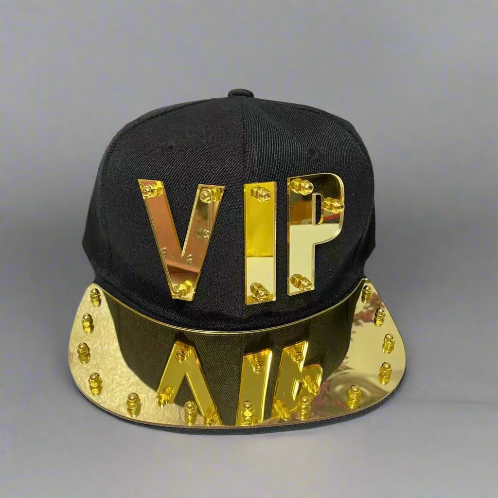 Statement ‘VIP’ Mirror Jumbo Letter Flat Cap | Reigned