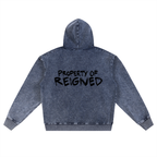 Reigned Snow Wash Oversized Zip-Up Hoodie