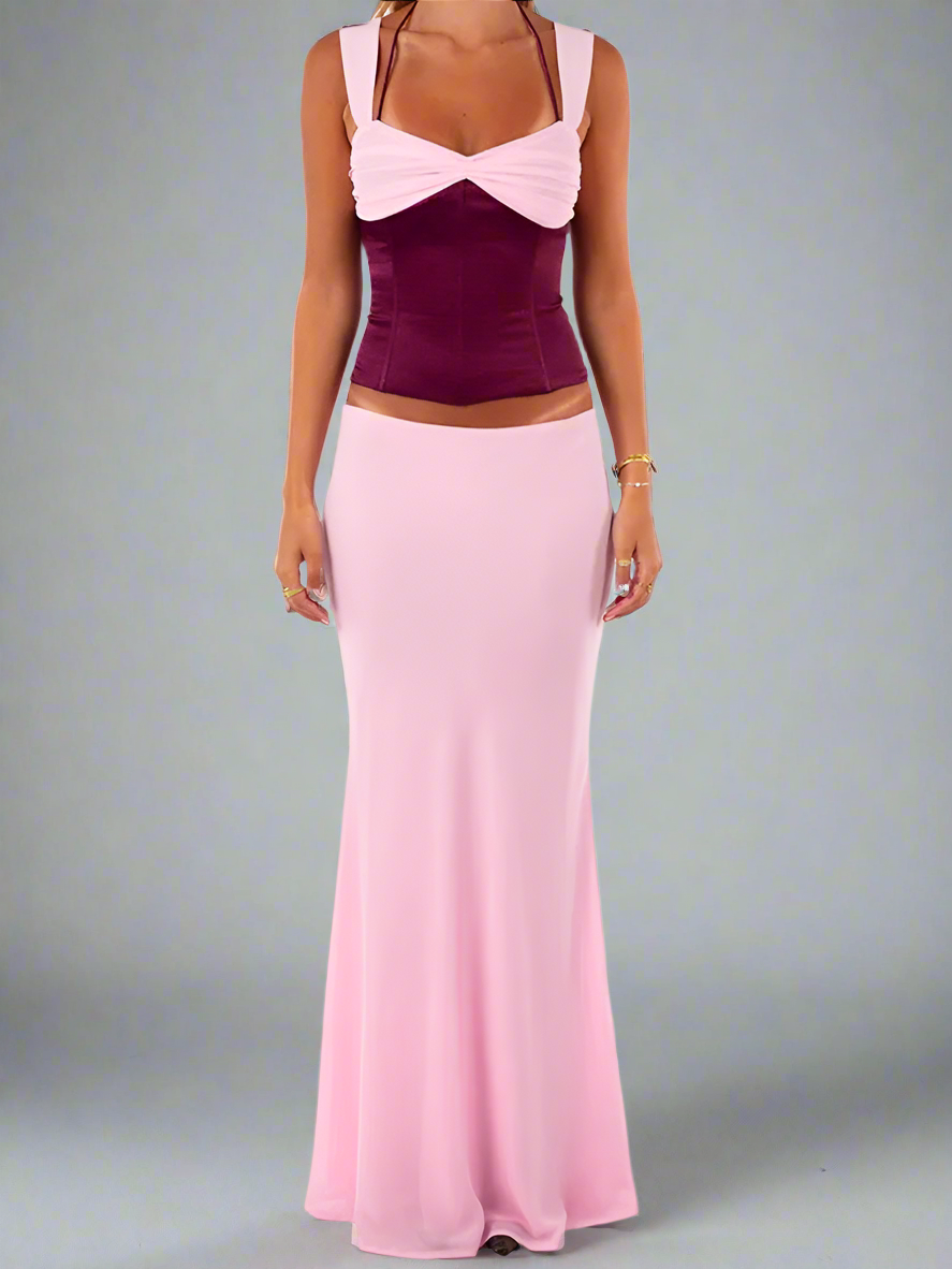Lace Up halter and maxi Co-Ord
