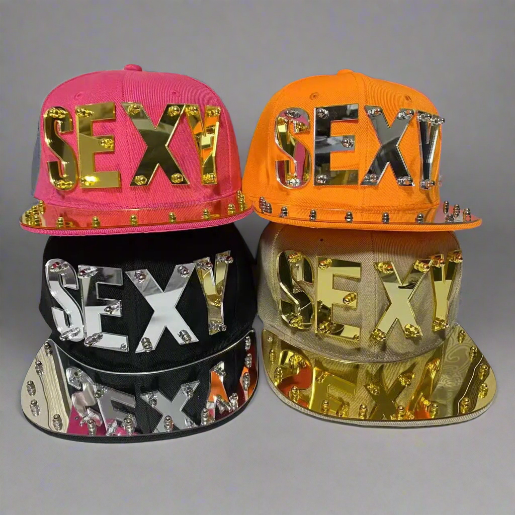Statement ‘SEXY’ Mirror Jumbo Letter Flat Cap | Reigned