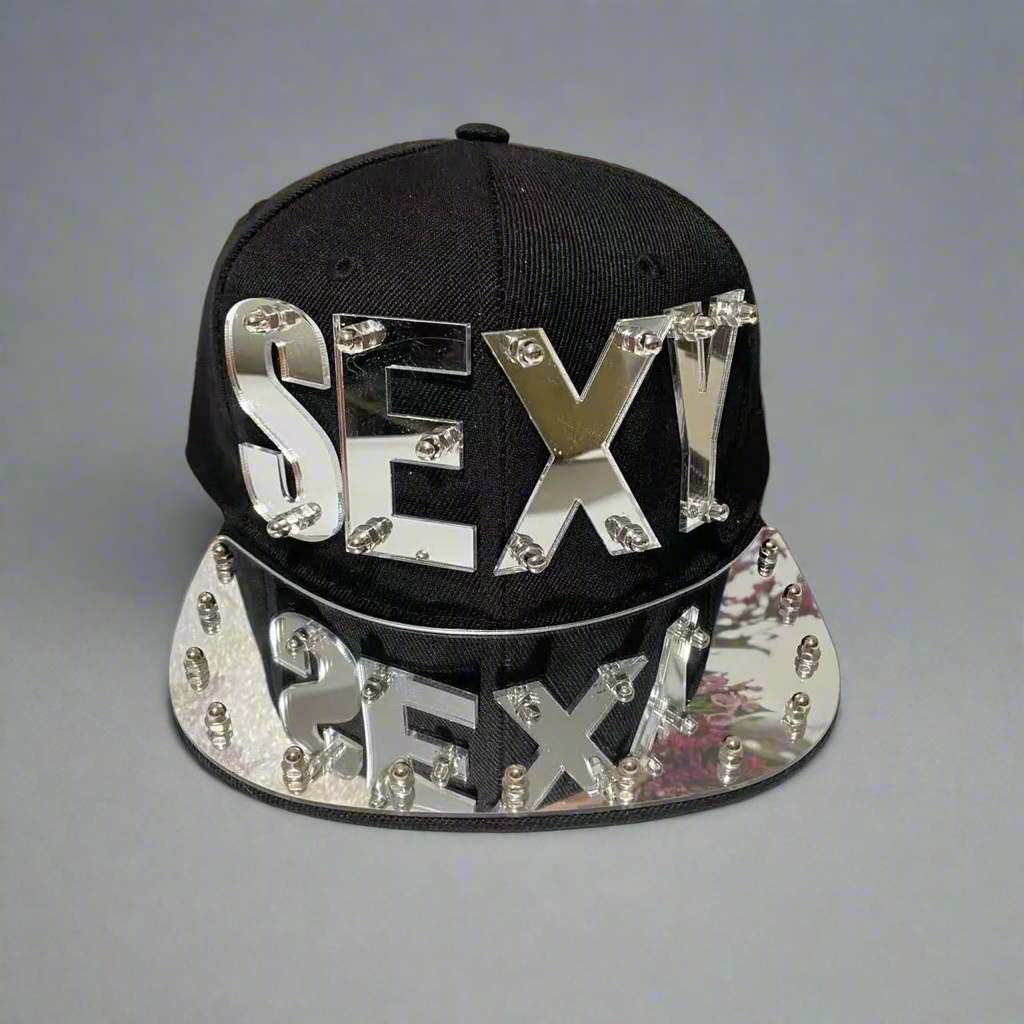Statement ‘SEXY’ Mirror Jumbo Letter Flat Cap | Reigned