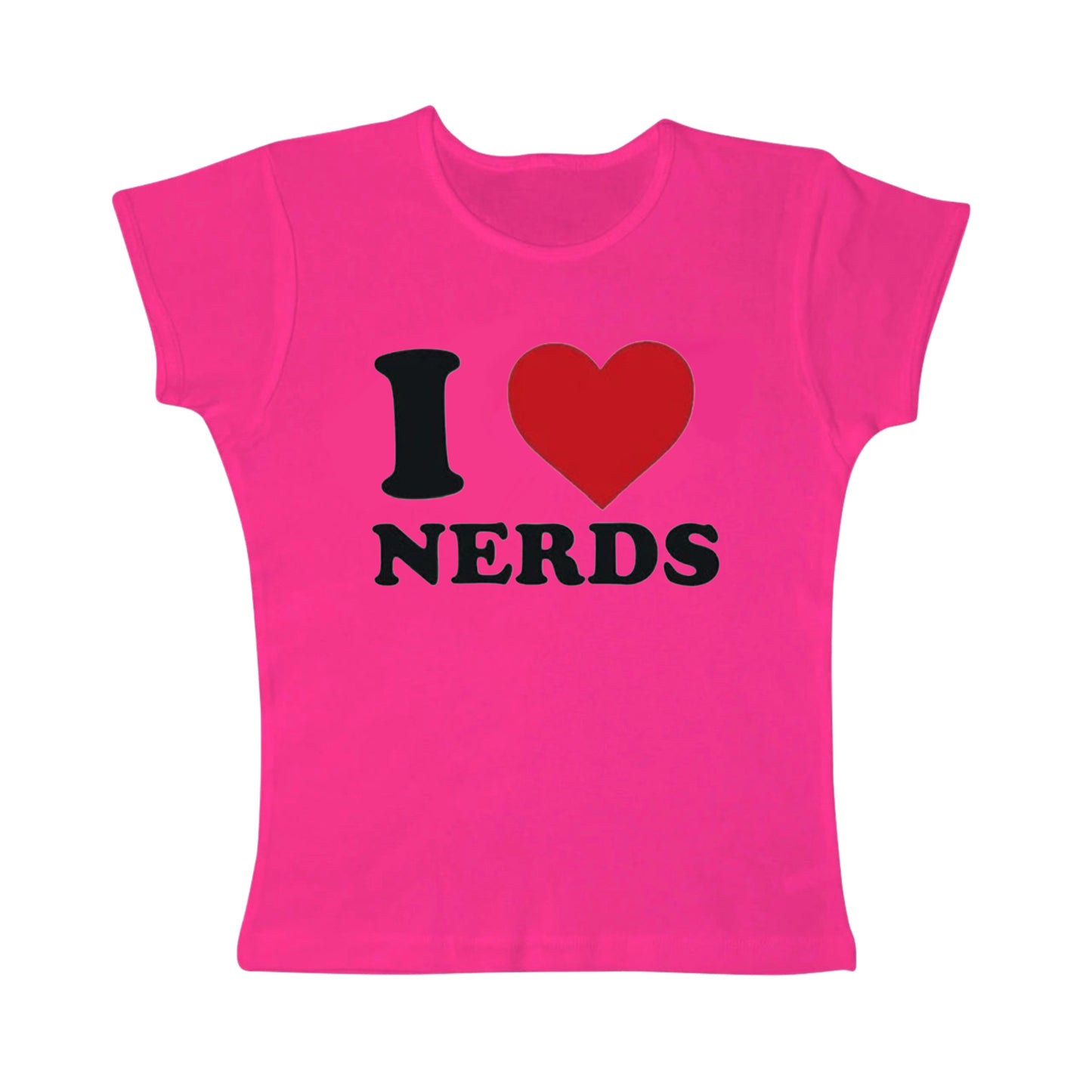 I love Nerds tight fit baby tee