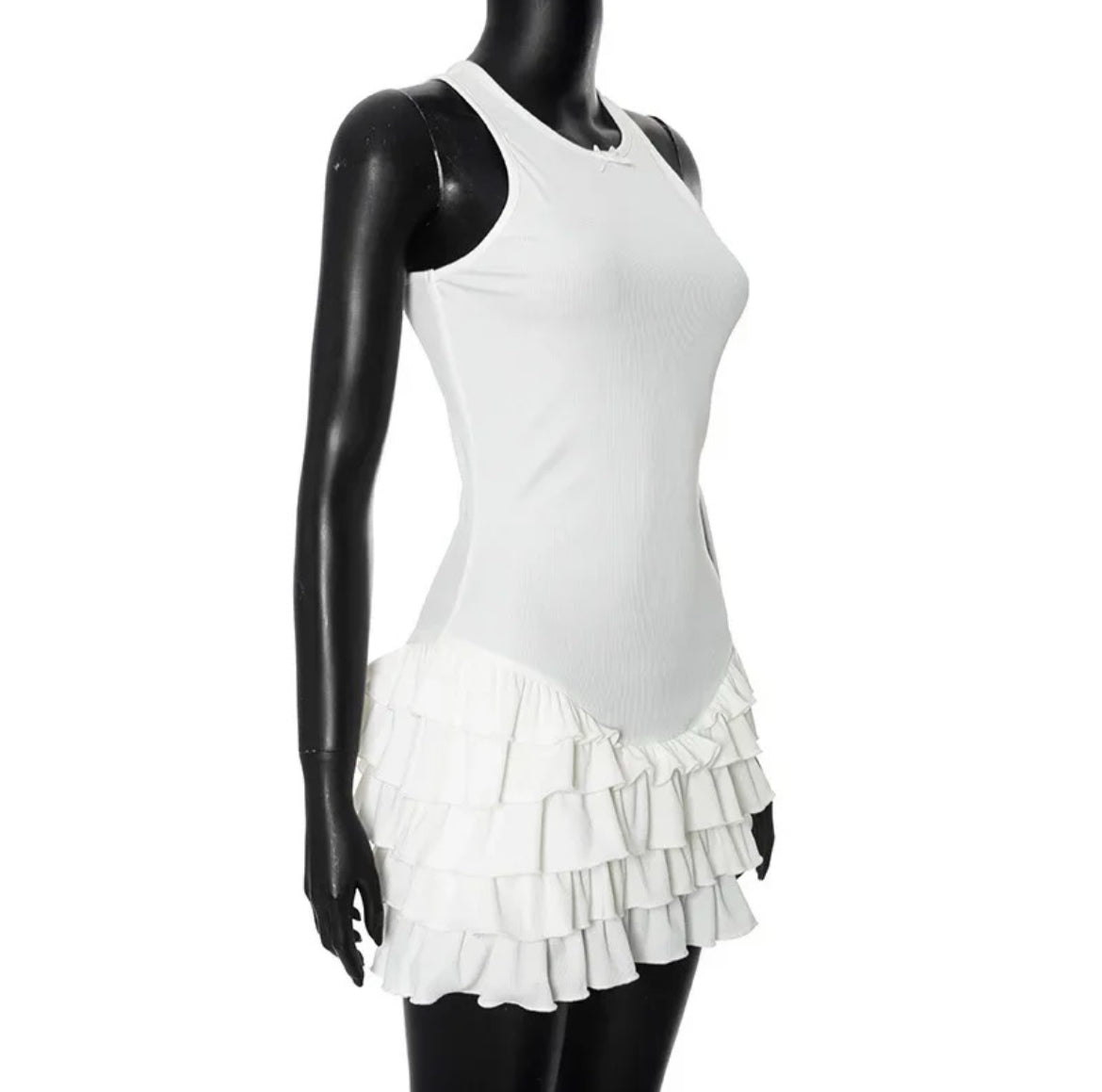 Layered Ruffle Hem Bodycon Dress | Reigned