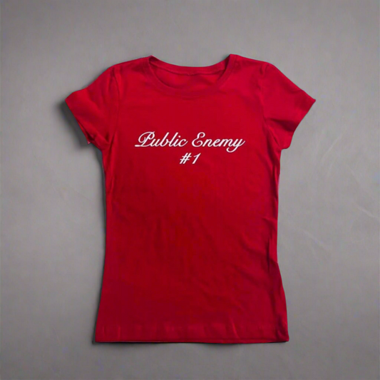 Public Enemy #1 Tight Fit Baby Tee