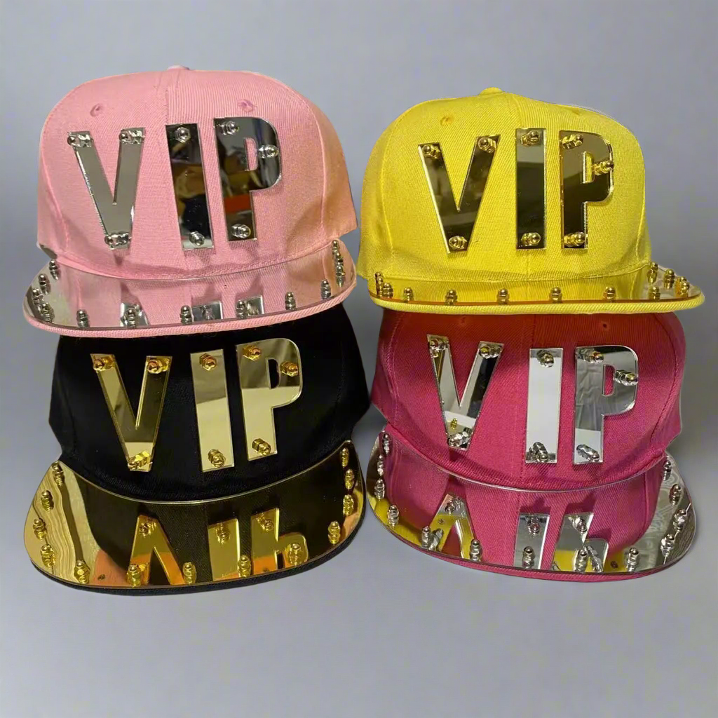 Statement ‘VIP’ Mirror Jumbo Letter Flat Cap | Reigned
