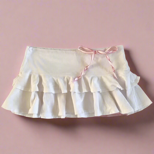 mini pleated bow skater skirt