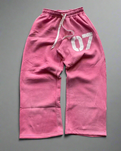 07 Oversized Zip up Hoodie And Sweatpants Set