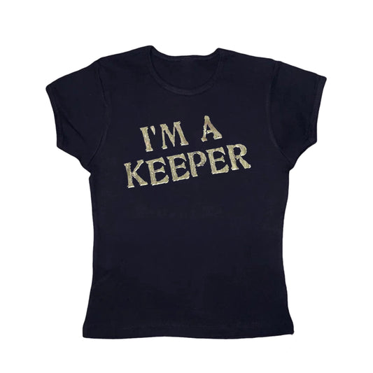 I’m a keeper tight fit baby tee