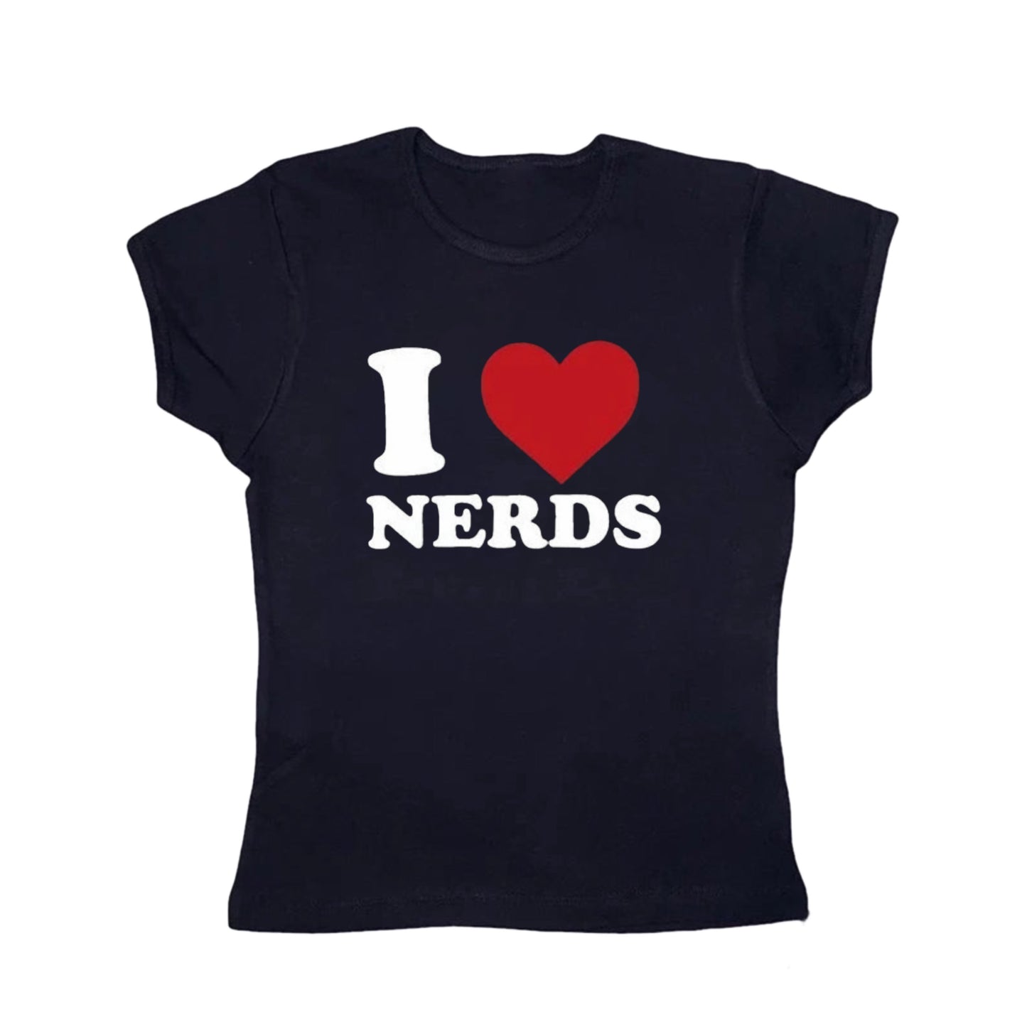 I love Nerds tight fit baby tee