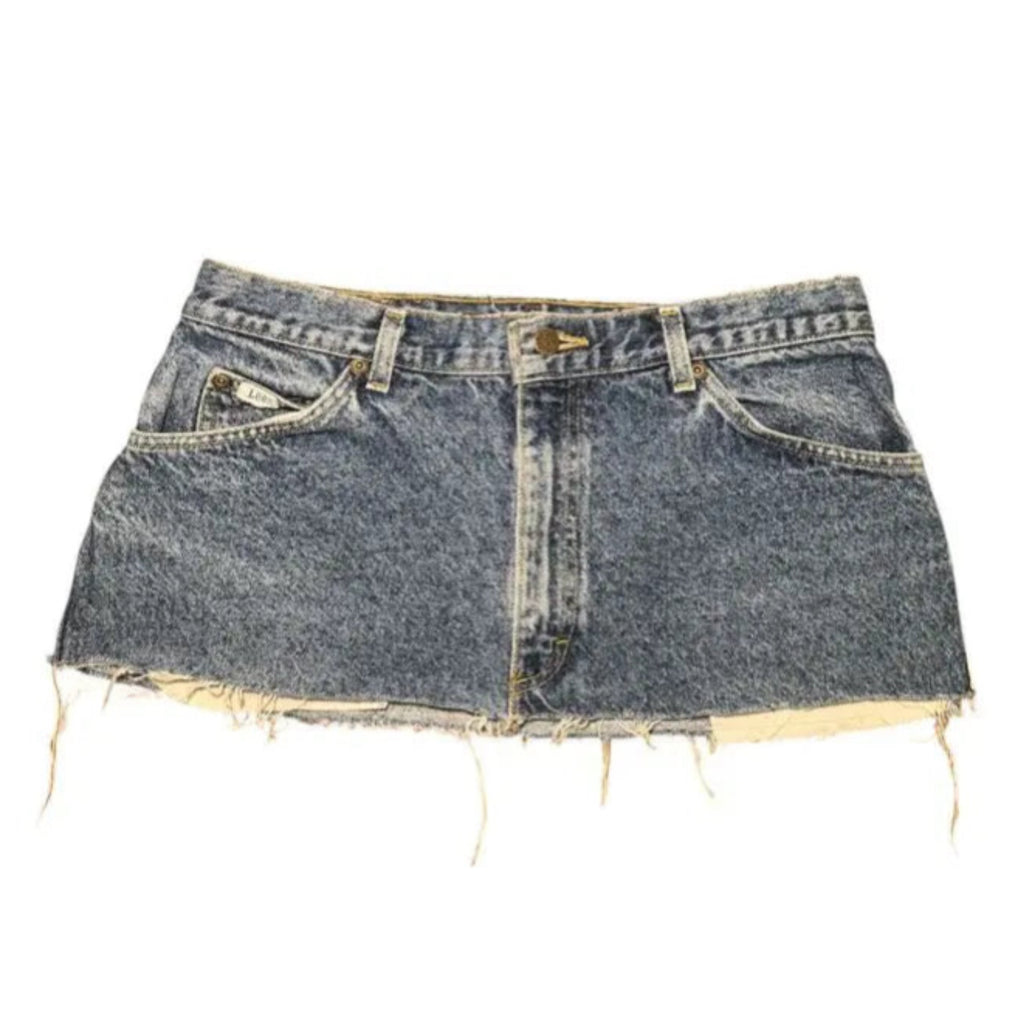 Spliced ‘8’ Jersey-Style Denim Mini Skirt | Reigned