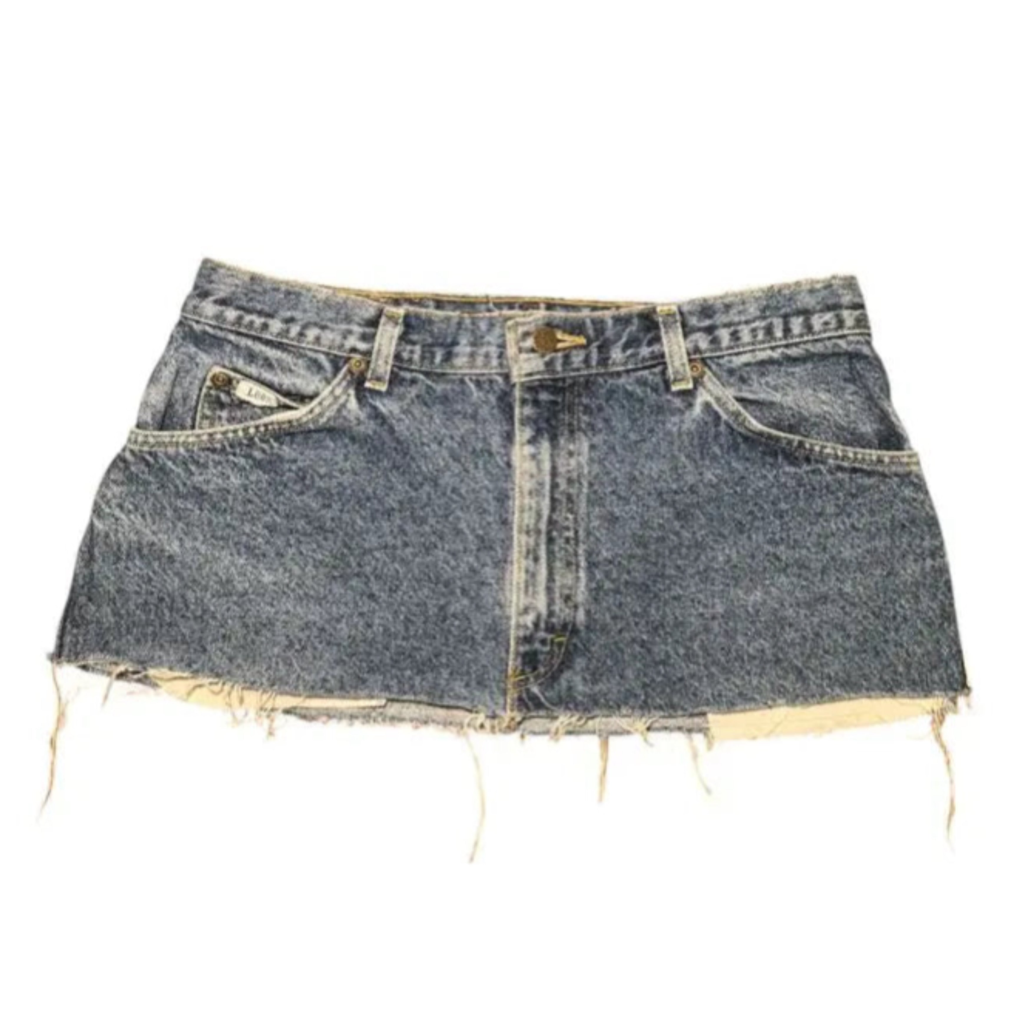 Spliced ‘8’ Jersey-Style Denim Mini Skirt | Reigned
