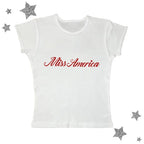 miss america tight fit baby tee
