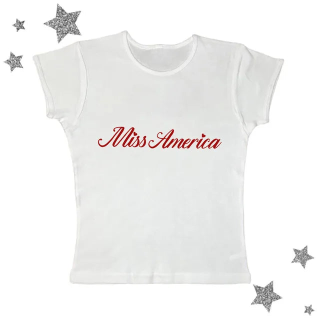 miss america tight fit baby tee