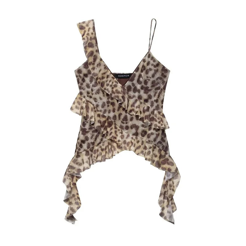 Ruffle Detail A-symmetrical Cami top | Reigned