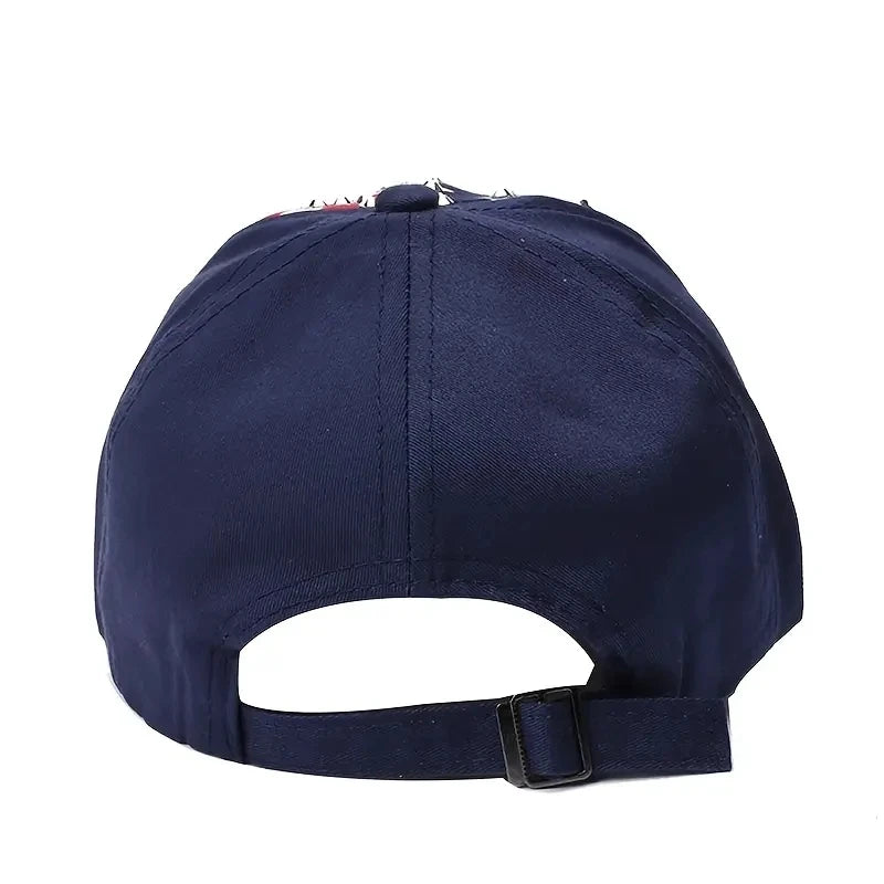 American Flag Studded Baseball Cap