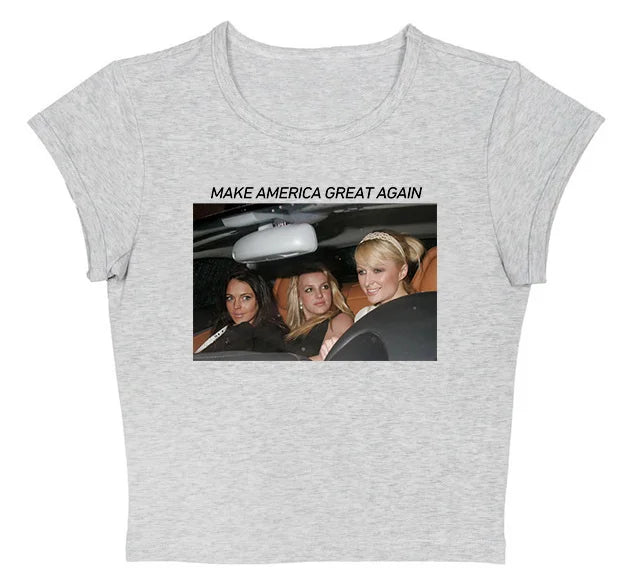 Icons Make America Great Again Tight Fit Baby Tee