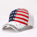 American Flag Studded Baseball Cap