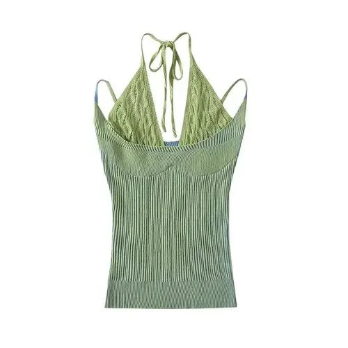 Knitted Bikini CoverUp Style Tank Top