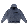 Reigned Snow Wash Oversized Zip-Up Hoodie