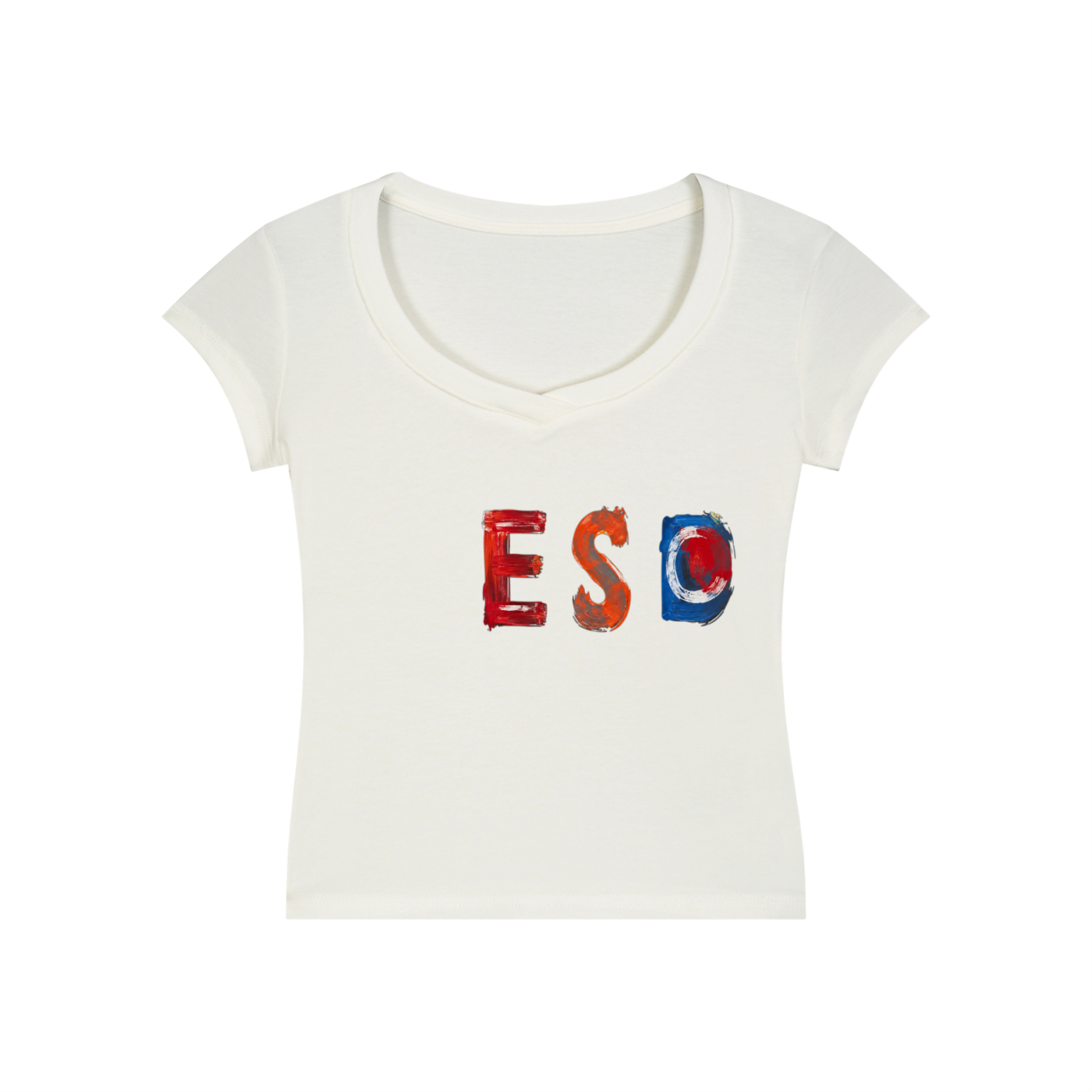 Eso - Teric Wrap Around V-Neck Baby Tee