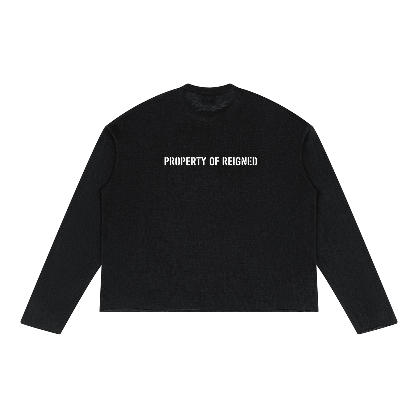 Raw Edge Long Sleeve Translucent T-Shirt