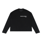 Raw Edge Long Sleeve Translucent T-Shirt